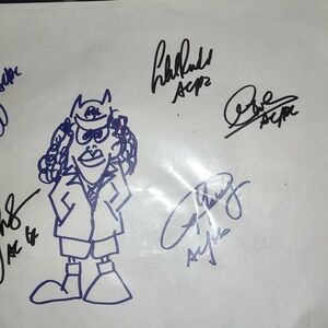 Cartoon Character Drawing on White Background